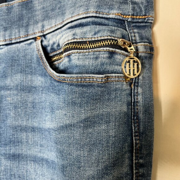 Tommy Hilfiger Women's Jeans sz 12 Gramercy Skinny Stretch Pull On Medium Wash - Picture 7 of 10
